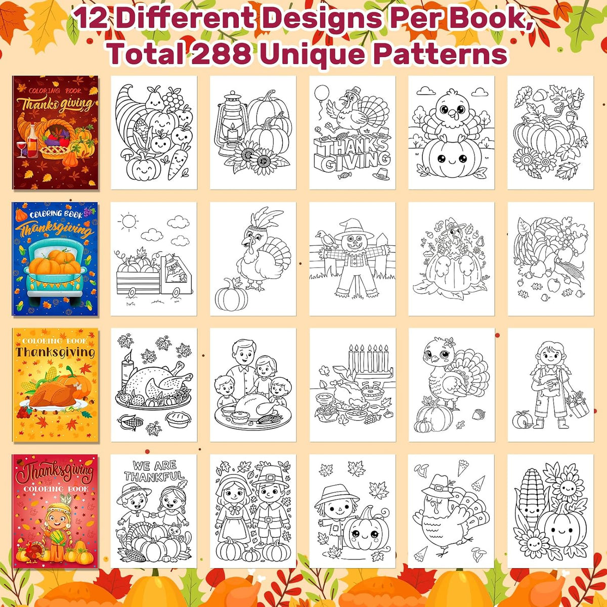Elfew 24 pack mini Halloween coloring books for kids with pumpkin and ghost covers - view 10