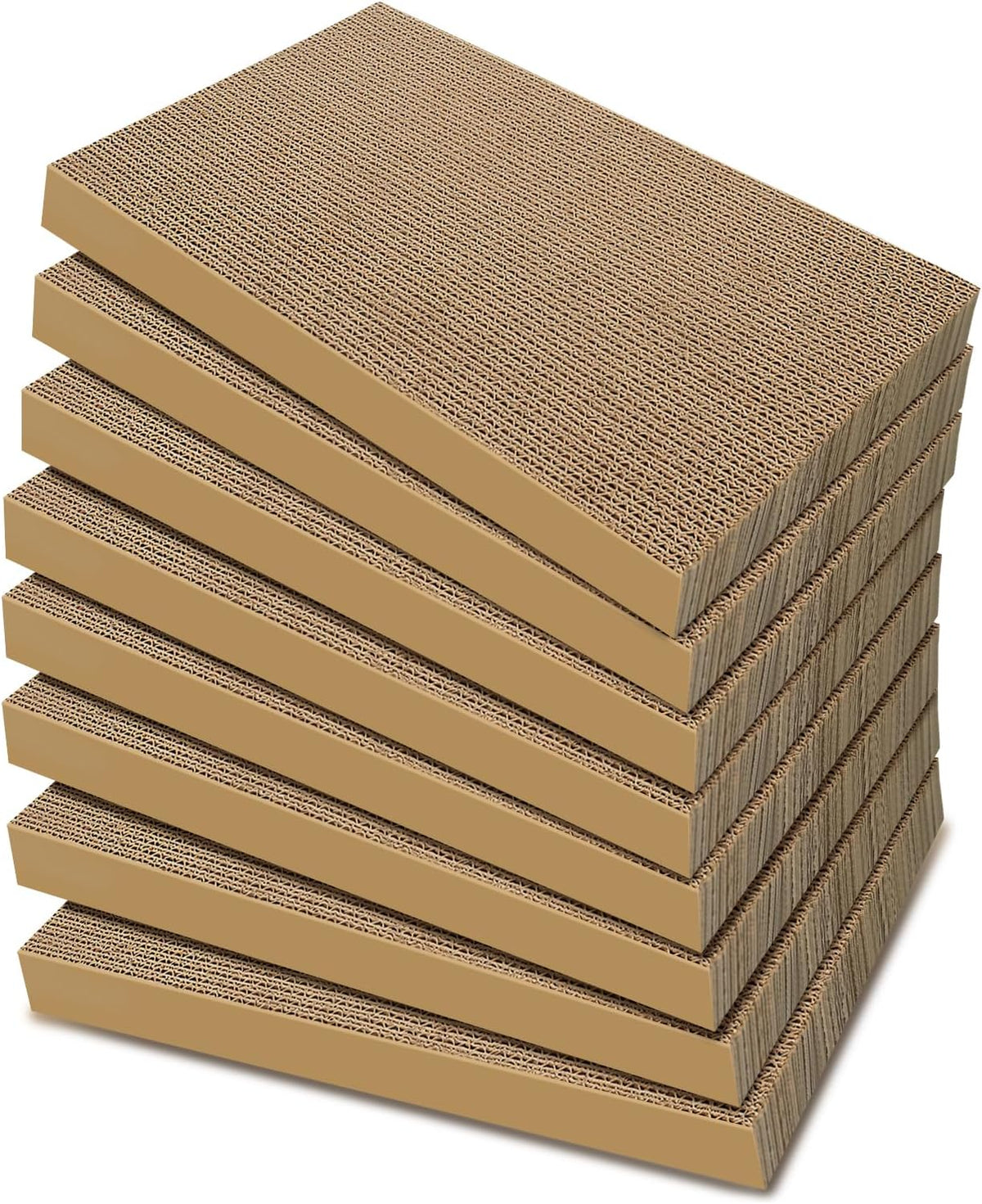 Cat Scratcher, 5 Packs in 1 Cardboard Box Cat Scratching Pad, Large – Essentials for Cats - 8 Packs Refill