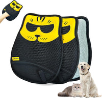 Electrostatic Pet Hair Removal Gloves – Essentials for Cats - Yellow‑Black-2pcs