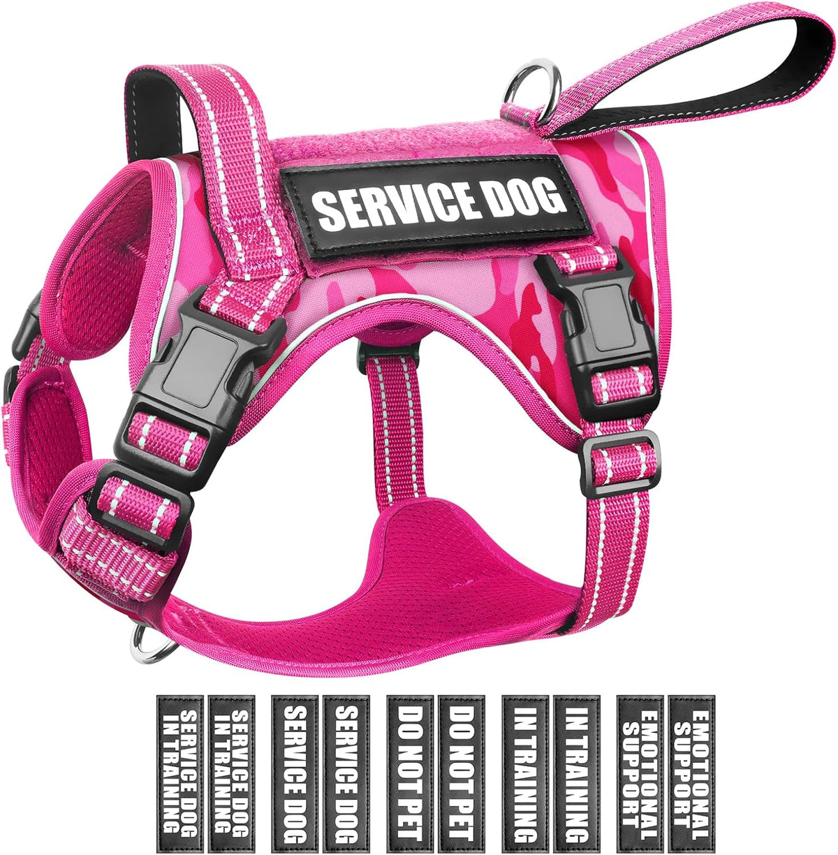 WINSEE Tactical Dog Harness - Large / Pink Camo