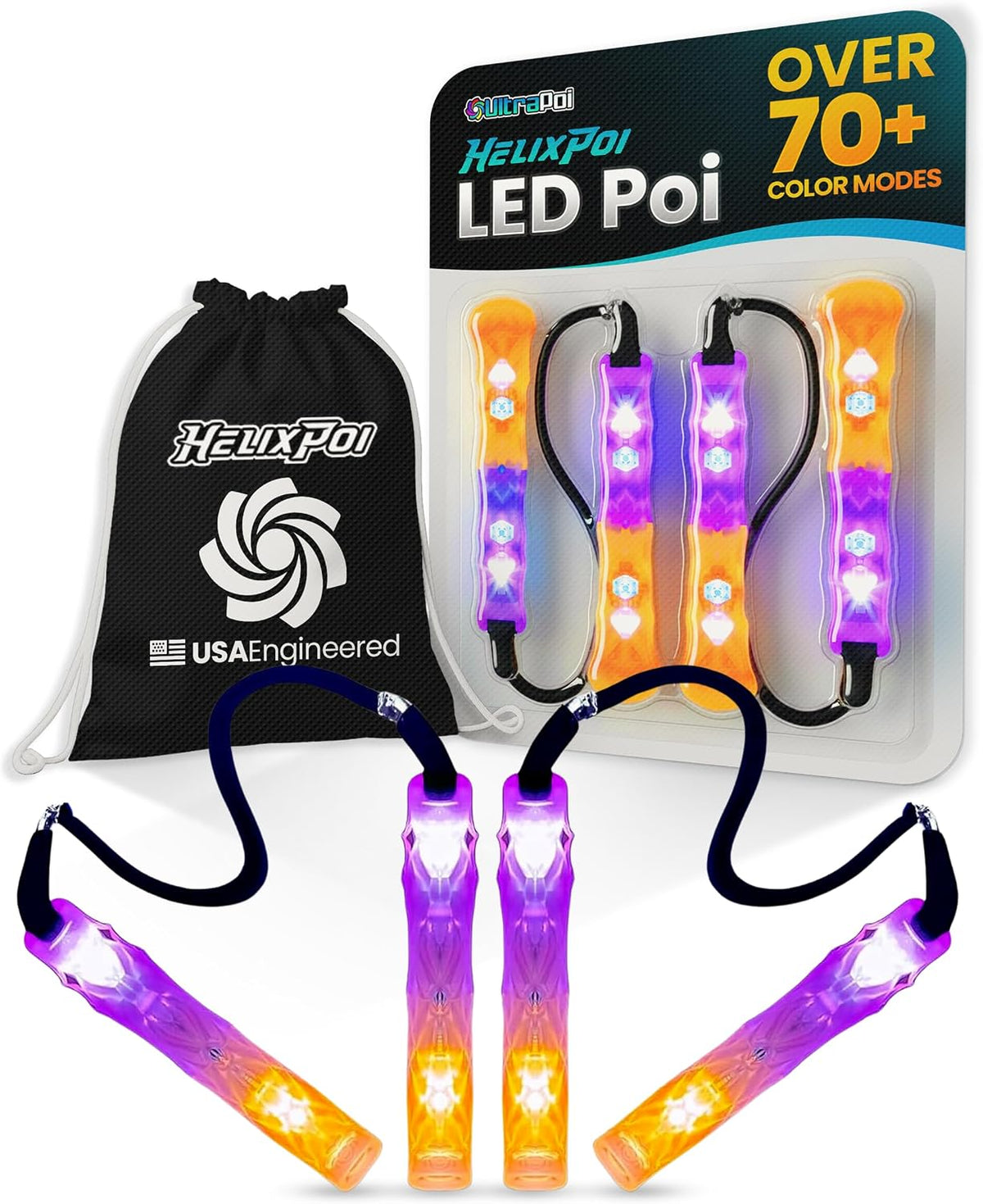 UltraPoi, HelixPoi Non-LED Knob Handles Set - 3. LED GlowStick Handles