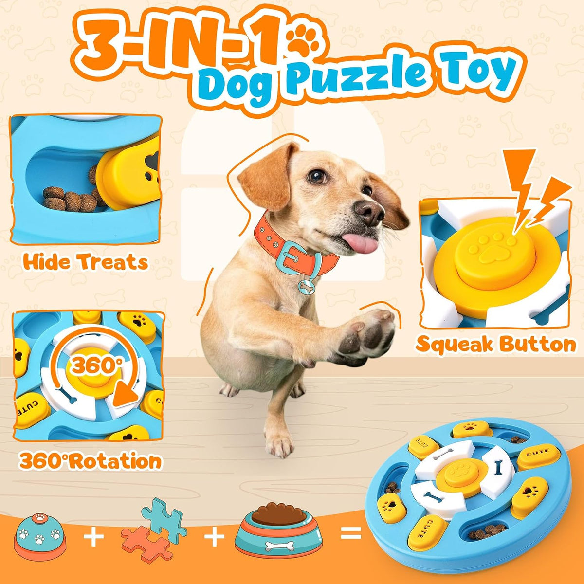 Dog Puzzle Toys with Dog Lick Mat for Small & Medium Dogs – Essentials for Dogs - image 3