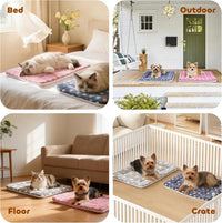 Mora Pets Cat Bed Ultra Soft Dog Crate Pad Star Print 14 x 17.5 inch - 24-Inch / pack - Pink/Dark Blue - image 4