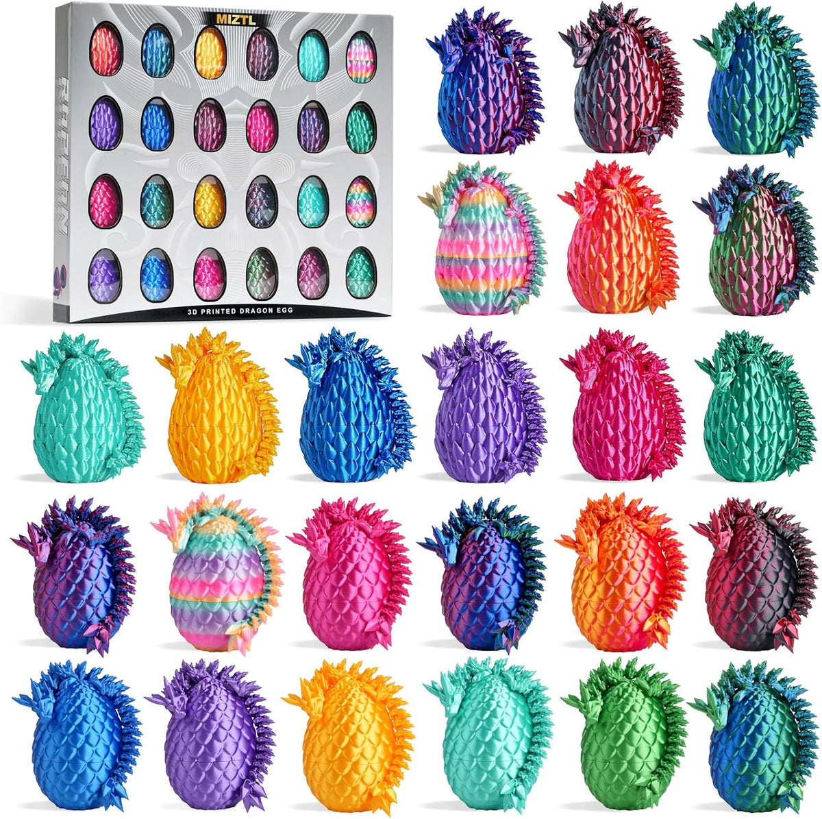 12PACK 3D Printed Dragon Eggs - 24 Pack