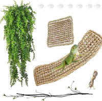 Reptile Hammock, Large Lizard Lounger - 【▇+▄+Green】