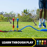 Stomp Rocket Original Dueling Rocket Launcher for Kids - Dueling Launcher + 8 Rockets - image 4