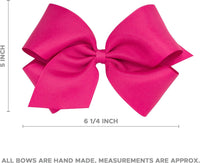 Wee Ones medium smoke blue girls grosgrain hair bow with scalloped edges and no slip clip - view 11