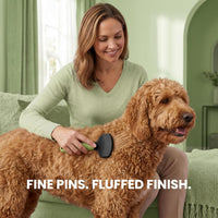 Poodle Pet Slicker Brush, For Dogs, Cats, and Rabbits - Green / Regular Size - image 4