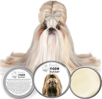 The Blissful Dog Shih Tzu Nose Butter for Dry, Cracked Skin, Lick-Safe Dog Nose Balm with Moisturizing Shea Butter, Almond, Olive, and Essential Oils, Pet Supplies, Uncented, 1 oz.