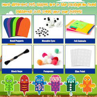 WATINC Hand Puppet Making Kit, Felt Sock Puppet Toys for Kids – Fun for Kids & Family - Dinosaurs B - image 3