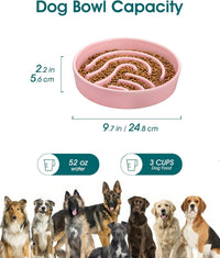 vancasso Slow Feeder Dog Bowl - Pink / 3 Cups - image 3