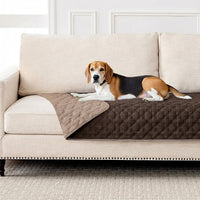 FunFurry Waterproof Dog Blanket, Couch Cover for Dogs Washable - 30 X 53 Inch - 1 Pack / Dark＆light Brown