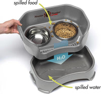 Neater Feeder Deluxe Mess-Proof Elevated Dog Bowls for Large Dogs - Medium + Standard Bowl / Gunmetal - image 3