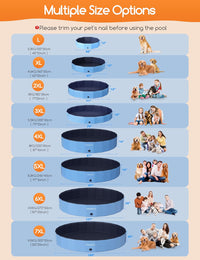 Meowant Extra Large Dog Pool Foldable 97'' - XL-63'' × 12'' - image 3