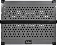 Heavy Duty Fully Collapsible Powder-Coated Aluminum Dog Crate - Large (Gray)