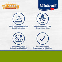 VitaKraft Sunseed Natural Corn Cob Bedding and Litter for Bird 350 cu - image 2