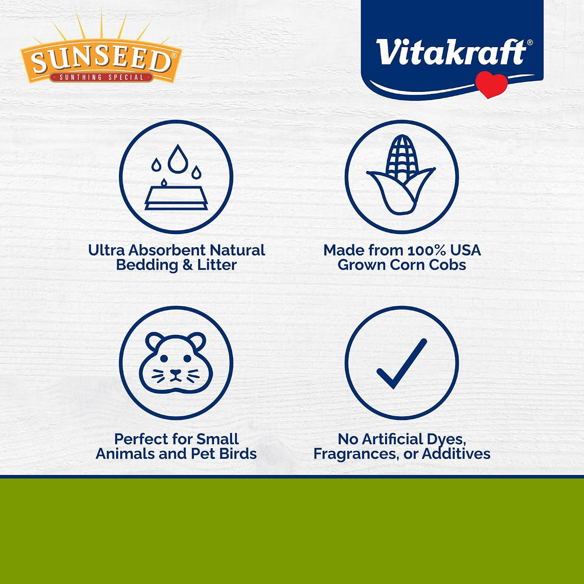VitaKraft Sunseed Natural Corn Cob Bedding and Litter for Bird 350 cu - image 2