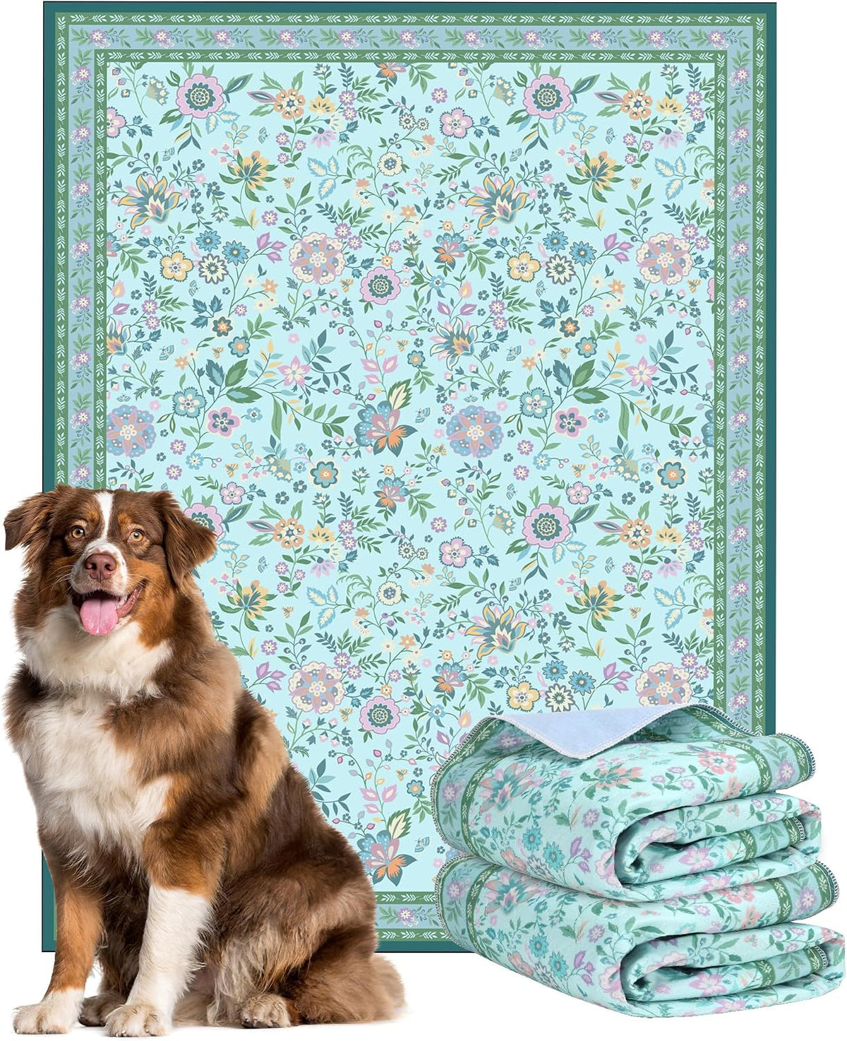Washable Pee Pad for Dogs, 36"x48" - Green / 36*72Inch(Pack of 2)
