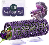 Abizoo Betta Fish Tunnel & Reptile Hide - Purple