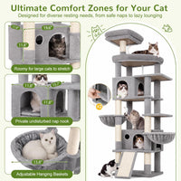 Globlazer Cat Tree for Large Adult Cats - XXL / Light Grey - image 4