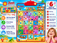 Just Smarty Interactive Alphabet Wall Chart, ABC & 123's, Blue – Fun for Kids & Family - 100 Words - image 2