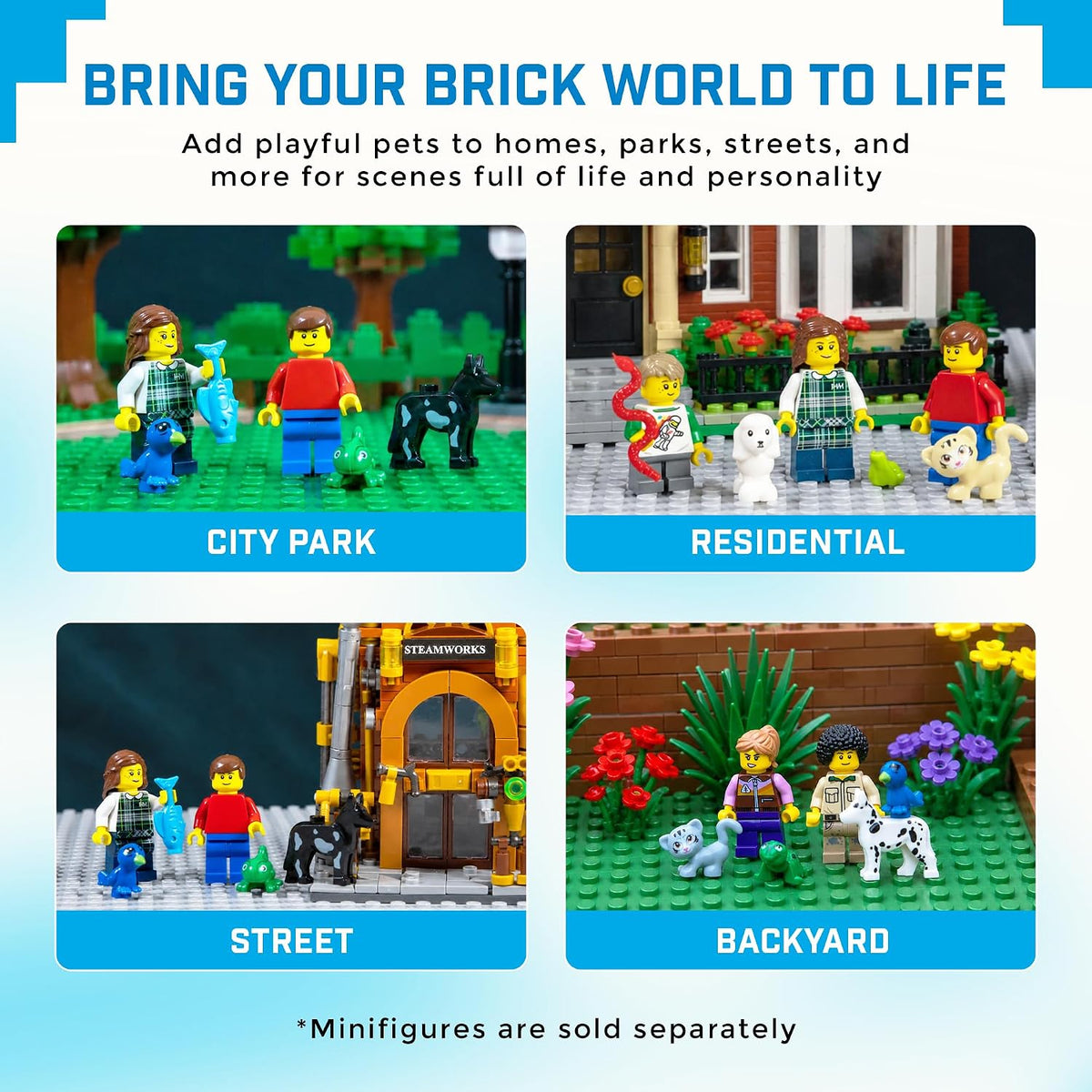 Brick Loot Animal Figure Pack 42-Piece Wild Domestic Building Block - image 2