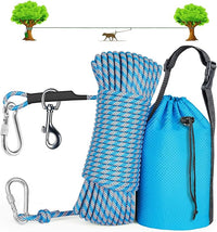Tresbro Dog Camping Leash, 50ft/75ft/100ft Trolley System for Dogs up to 300lbs, Portable Lightweight Dog Runner Lead for Yard, Reflective Tie Out Cable for Camping, Courtyard, Park, Outside