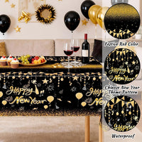 NOVWANG kids party tablecloth 4-pack in red, yellow, cloud and cow print - view 24