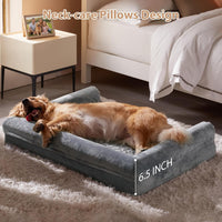 Orthopedic Washable Large Dog Bed for Senior Dog Comfy Sleep – Essentials for Dogs - 36"l x 27"w x 6.5"th / Grey - image 2