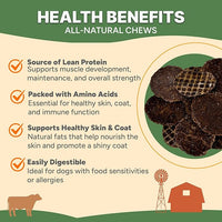 Gaines Family Farmstead Beef Chips for Dogs – 6 oz, Natural Single-Ingredient Dog Treats, High-Protein Rawhide-Free Chews, Healthy Grain-Free Snacks, Made in USA