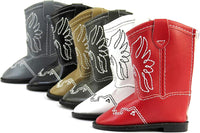 American Fashion World brown handmade cowgirl boots for 18 inch dolls - view 2