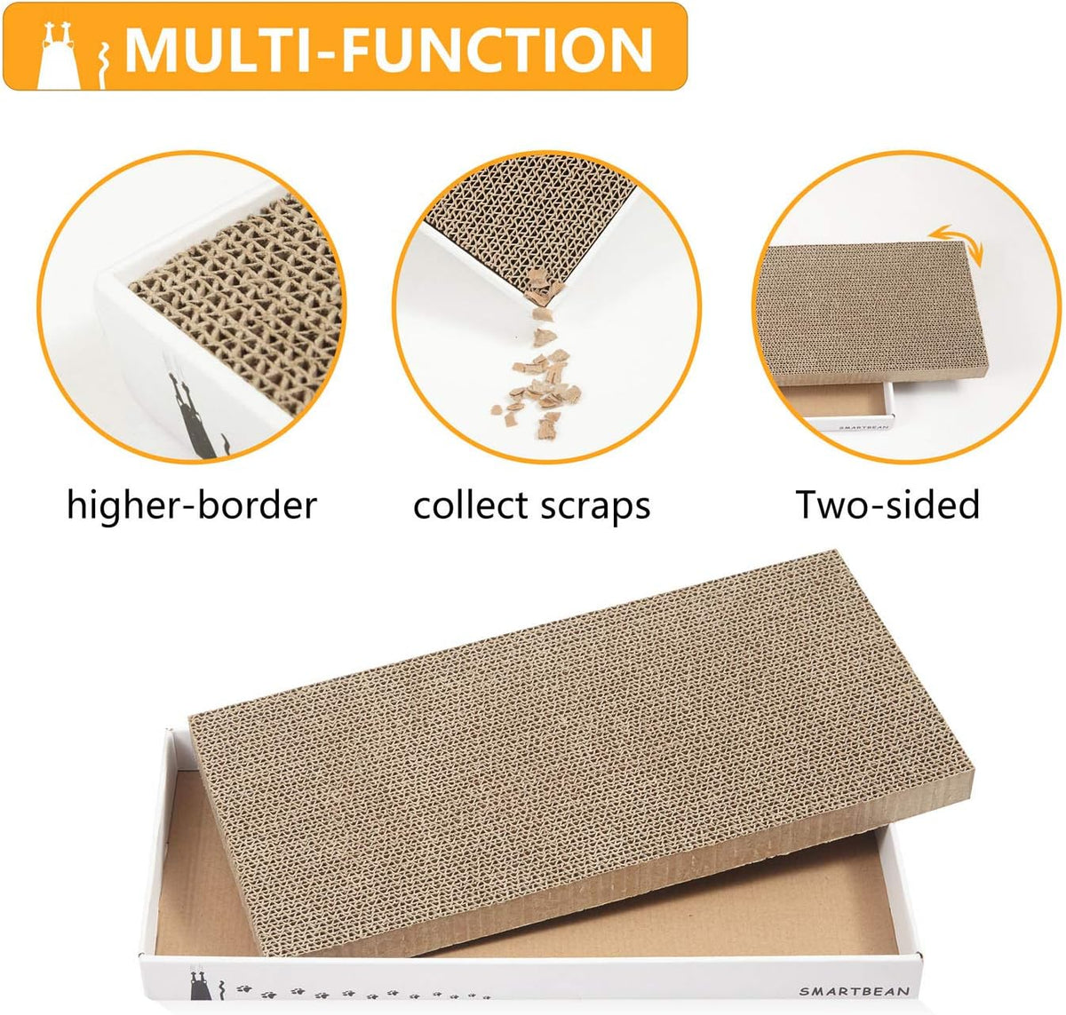 Oval Sturdy Cat Scratching Cardboard Pad Breathable Cat Scratch Pad - Scratch Pad - 1 pc - image 2