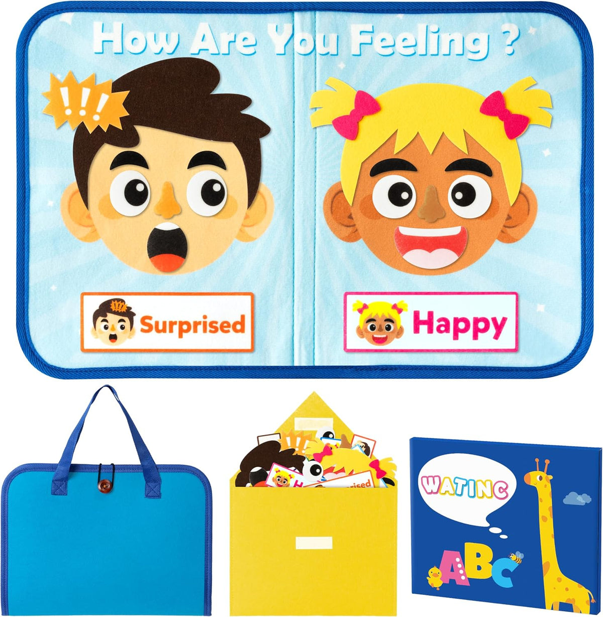 WATINC Travel Felt Board Story Set - Emotional