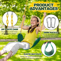 Aobote swing seat replacement 2-pack with soft EVA seats and 66-inch chains - view 7