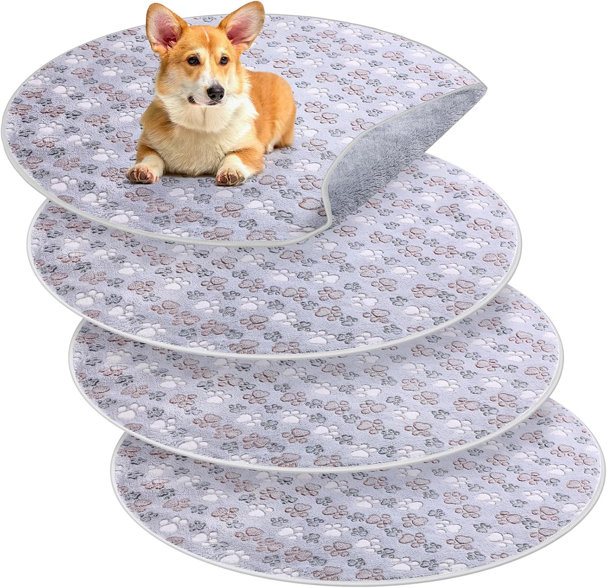4 Pack Washable Whelping Pad Whelping Supplies Absorbent Reusable - Gray / 36 Inch
