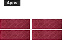 COSY HOMEER Edging Stair Treads Non-Slip Carpet Mat 28inX9in Indoor Stair Runners for Wooden Steps, Edging Stair Rugs for Kids and Dogs, 100% Polyester TPE Backing (4pc, Red)