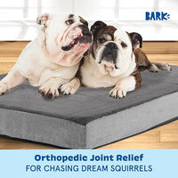 Barkbox Orthopedic Dog Bed with Memory Foam, Premium Comfort for Dogs and Puppies, Dog Bed for Joint Relief and Restful Sleep, Durable and Easy to Clean - Grey, XXL