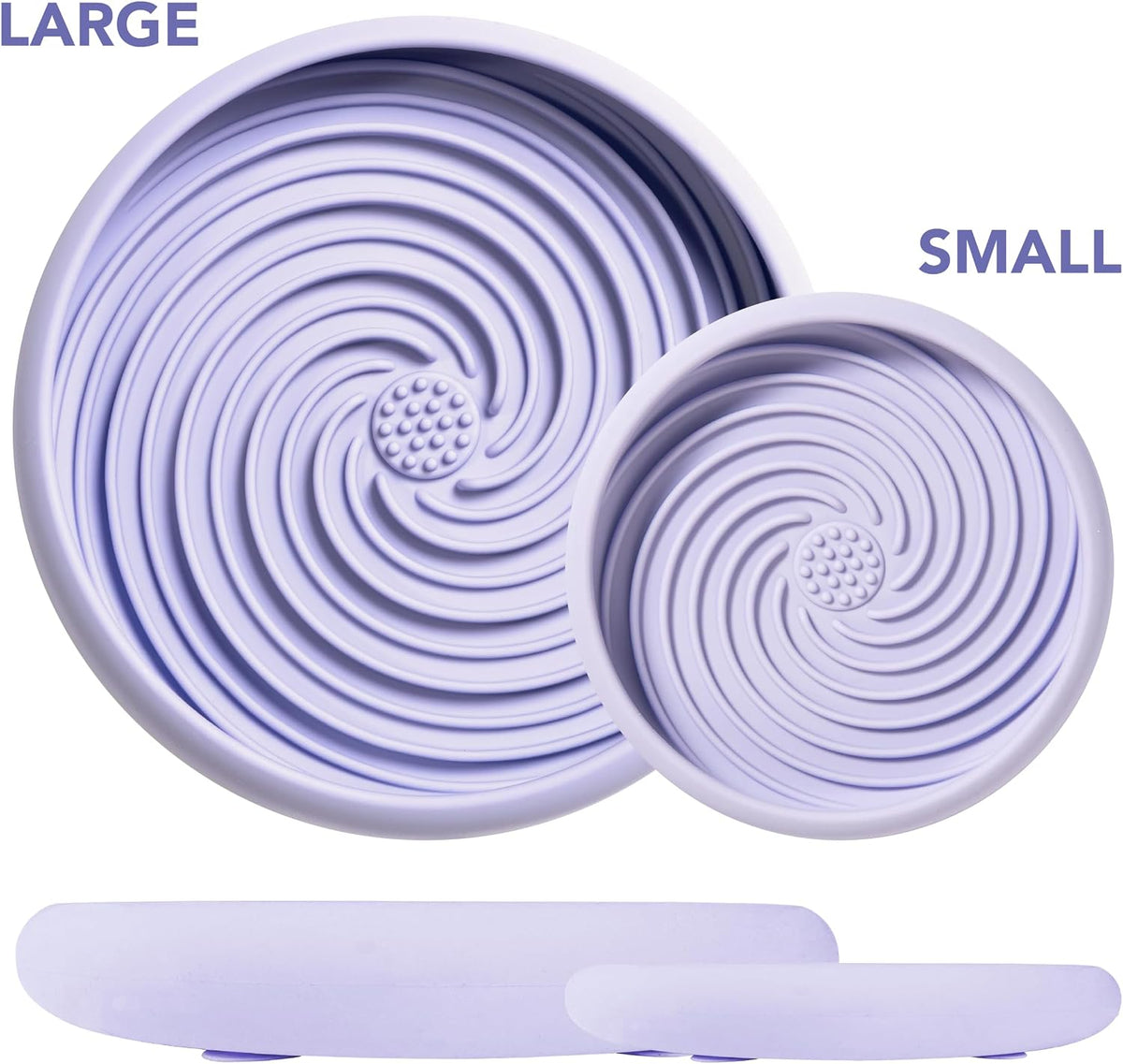 Lick Dish, Silicone Lick Mat + Slow Feeder for Cats & Small Dogs - Periwinkle / Large - image 3