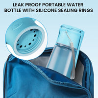 Portable Dog Water Bottle Dispenser [Leak Proof & Foldable] Dog - Blue / 19OZ - image 3
