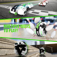 BAZADER 360° Stunt Remote Control Car with LED Lights – Fun for Kids & Family - Green - image 4