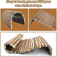 kathson Rabbit Bridge Wooden Hamster Climbing Tunnel Bunny Extra Large Ladder Wood Flexible Hideout for Guinea Pig Chinchilla Ferret Hedgehog Rat Squirrel and Other Rodents(26 x 16 in)
