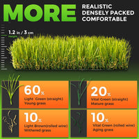 Hompet Dog Grass Pad with Tray Large, 35"x22.5" - Green / 51 x 28" - image 3