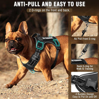 Tactical Dog Harness and Leash Set with 10 Patches for Large Dogs – Essentials for Dogs - Medium / Black - image 2