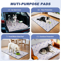 Washable Dog Pee Pads, Non-Slip Waterproof, Feather - Dolphin Pattern / 24"x24"(Pack of 2) - image 2
