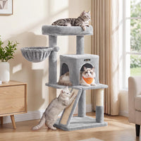 Feandrea Cat Tree, Multi-Level Condo - Light Gray