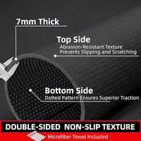 Large Exercise Mat for Home Workout,12‘x6’/10'x6'/9'x6'/8'x6'/7'x5'/6'x4' (7mm) Extra Thick Workout Mat, High-Density Gym Mat for Cardio, Jump Rope, MMA, Weights (Shoe-Friendly)