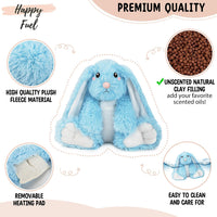 Bunny Microwavable & Weighted Stuffed Animals - Blue Bunny - image 2