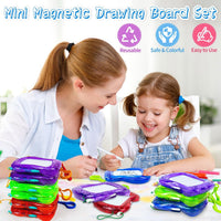 Tcvents 22 pack mini magnetic drawing boards in six colors with stylus and key rings - view 5