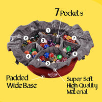 CardKingPro Immense Dice Bags with Pockets, Holds 150+ Dice - Red - image 3