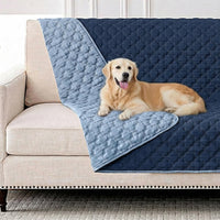 FunFurry Waterproof Dog Blanket, Couch Cover for Dogs Washable - 52 X 82 Inch - 1 Pack / Dark＆light Blue